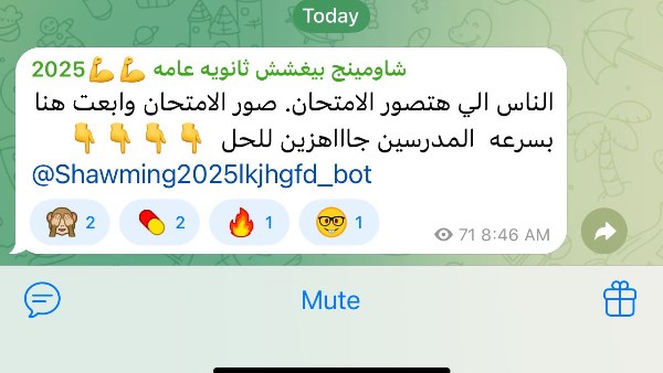 شاومينج لطلاب الثانوية العامة: صور الامتحان والمدرسين جاهزين للحل.. والتعليم تحذر
